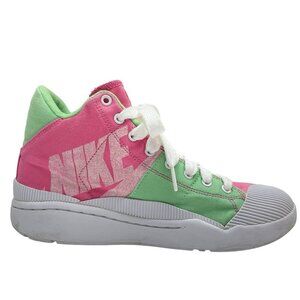 Nike Outbreak High Top Sneakers Pink & Green Retro Canvas Women's size 7.5